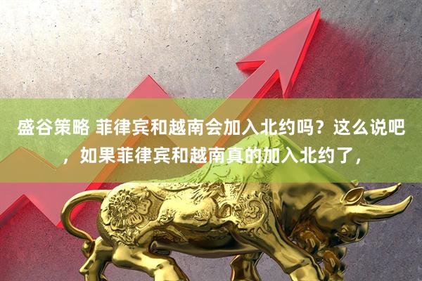 盛谷策略 菲律宾和越南会加入北约吗？这么说吧，如果菲律宾和越南真的加入北约了，